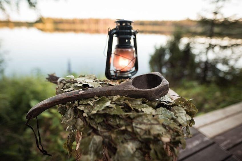 Finnish Sauna by Arctic lake