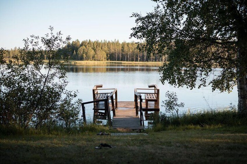 Arctic lake in summer