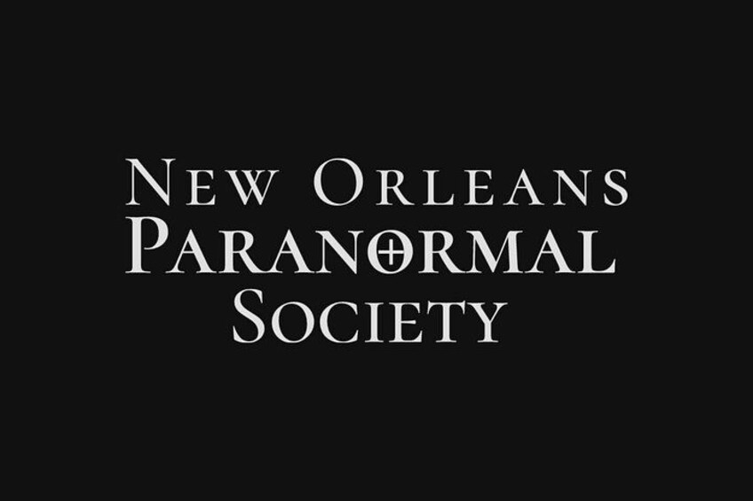 A black background with white text reading 'New Orleans Paranormal Society'. 1