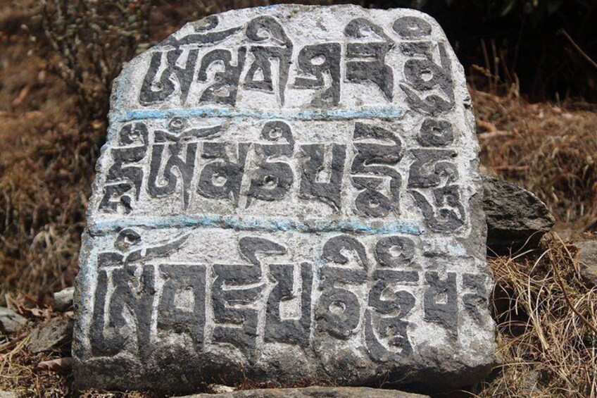 A stone with ancient inscriptions. 3