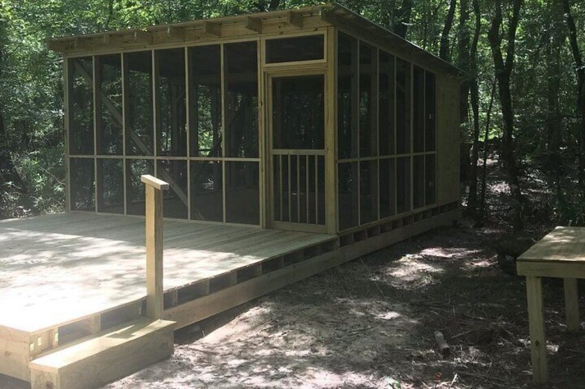 The platform campsite is located in a secluded area, but just 10 minutes from an outfitter's landing. 2