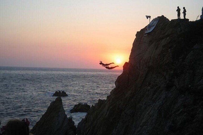 Acapulco Cliff Divers at Night 1