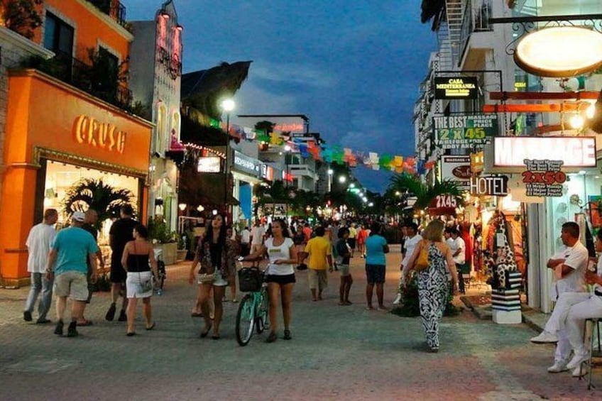 Playa del Carmen 5th Avenue at sunset 5
