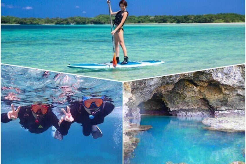 [Ishigaki] SUP/Canoe tour at Kabira Bay+ Snorkeling tour at Ishigaki-Blue Cave