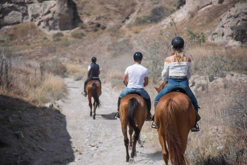 Santorini Horse riding to Eros beach 2