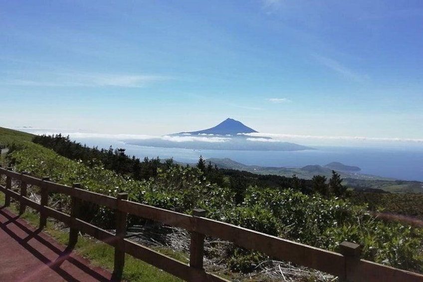 View to Pico Island from Caldeira do Faial. 4