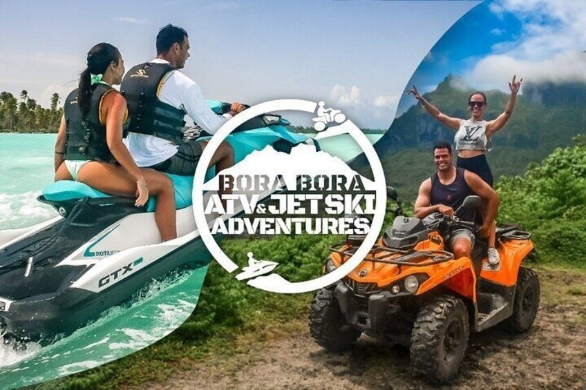 Dos personas en un jet ski y dos en un cuatrimoto. 1