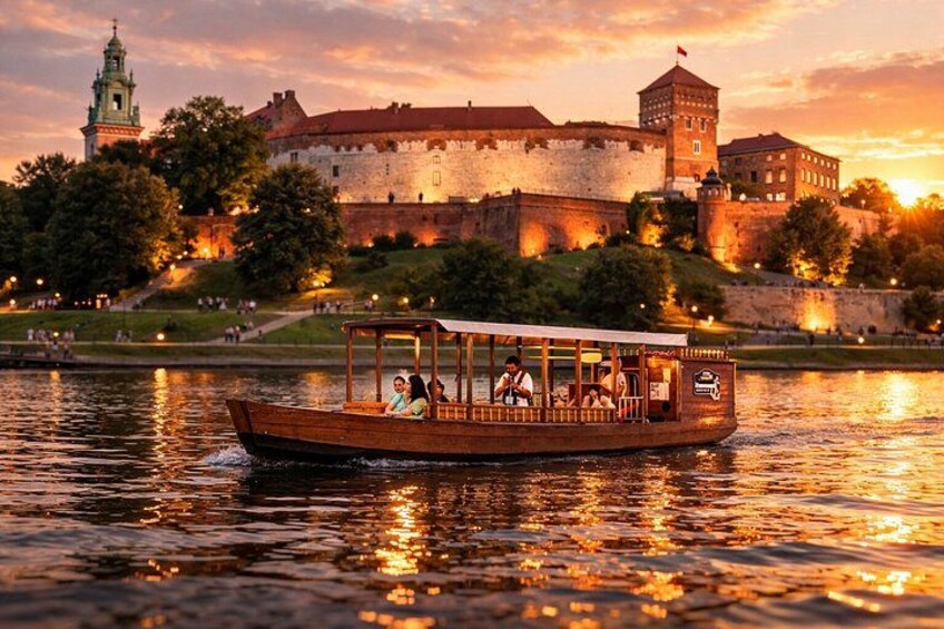Gondola cruise The Vistula River Krakow private tour up to 12 person 2