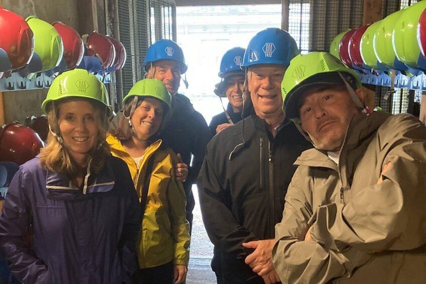 Hard hats on inside the Hario Towers Transmission Room. 3