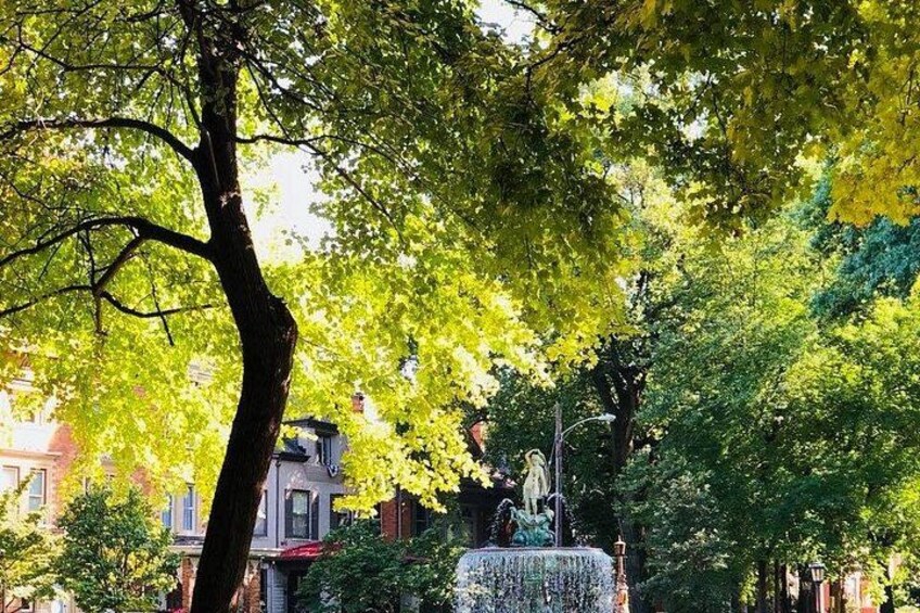 Old-growth shade trees provide a leafy canopy for much of your walk through Old Louisville. 2