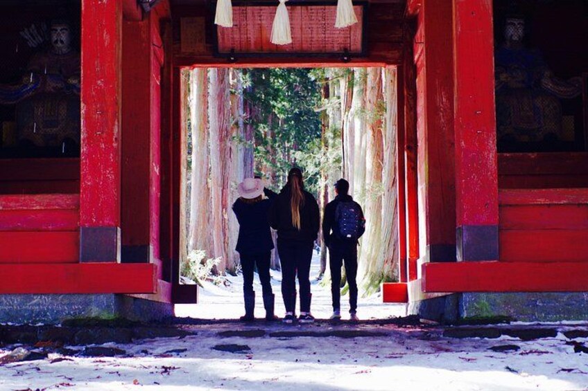 Stepping into the sacred forest of Togakushi – through the red Zuishinmon gate and into centuries of myth and nature. 2