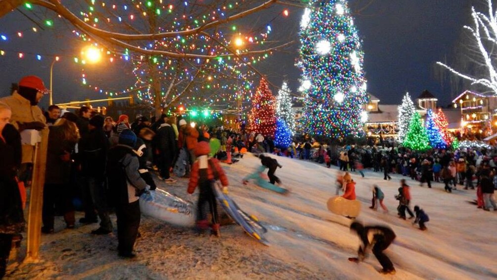 Children sledding in Leavenworth