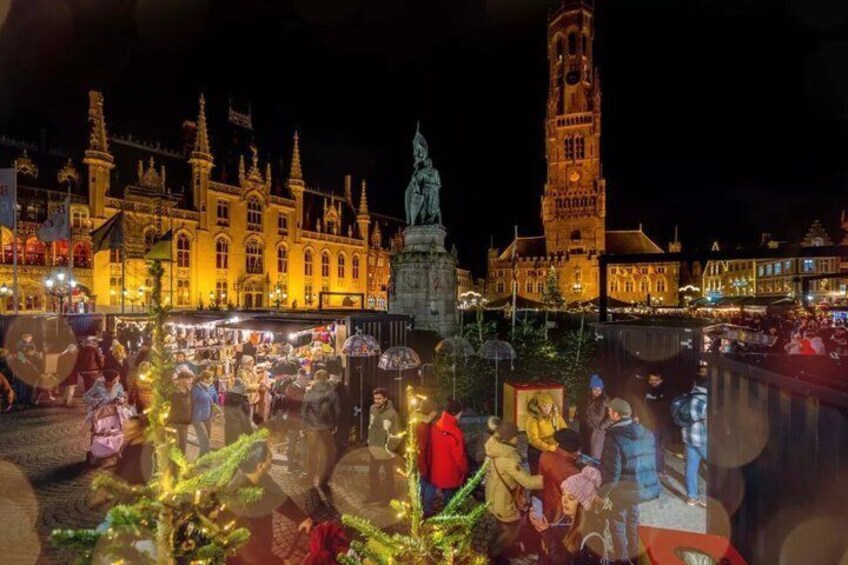 Brussels: Tour Bruges & Ghent with Christmas Market and Cruise 2
