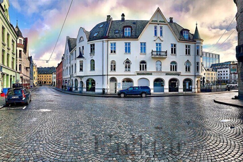 Walking in the picturesque streets 