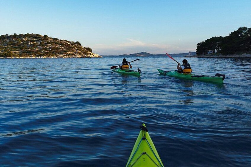 Kayaking to the island Prvić 2