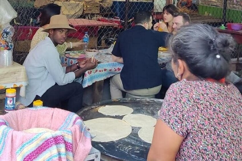 Tortillas, corn and herbs on our tour. 1