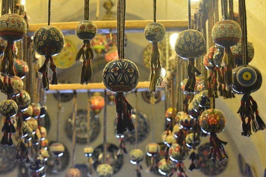 A variety of hanging ornaments with tassels. 3
