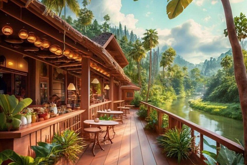 Restaurant in the jungle next to the river 2