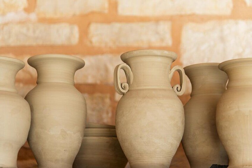 A collection of pottery vases. 2