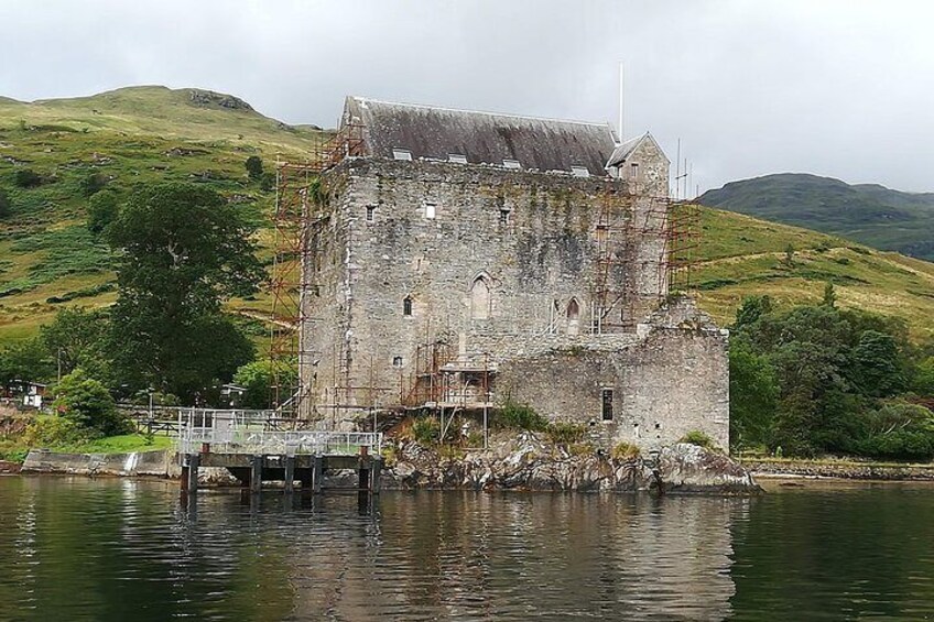 If we venture up the calm waters of Loch Long and Loch Goil, we will come across 14th Century Carrick Castle and keep your eyes peeled for the local seal colony.