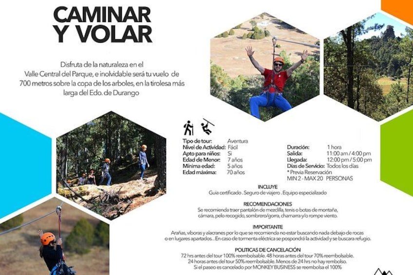 La Pirámide Park / WALK AND FLY (Zipline) 1