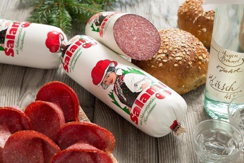 Peacock's cherry water salami