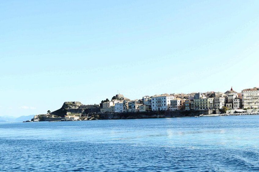 View of Corfu Old Town from the sea 2