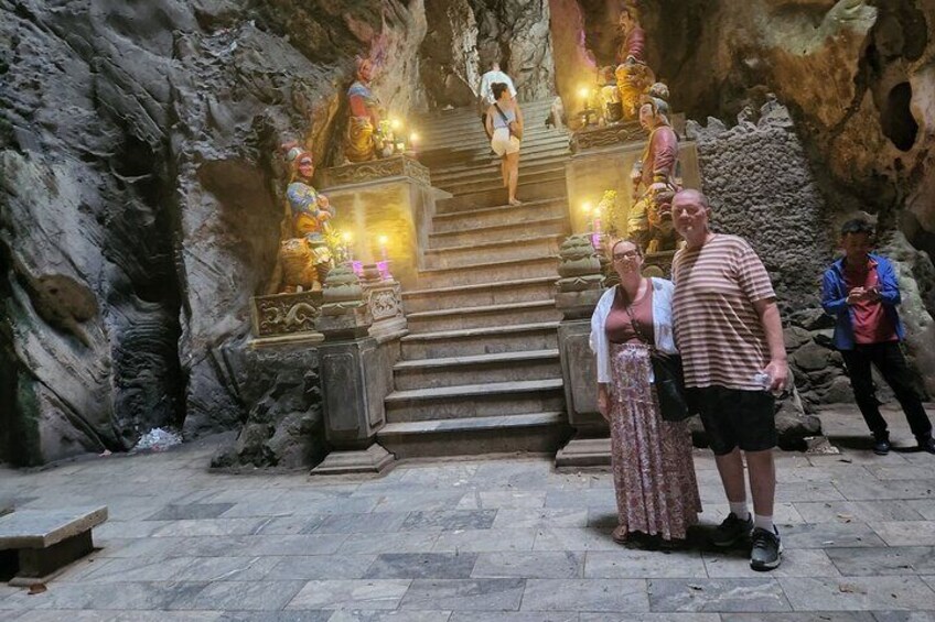 Jeep Tour to Da Nang city: Marble Mountain - Buddha Statue- Peak Monkey Mountain