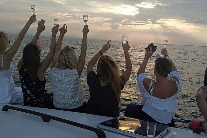 Bachelorette party on board. 1
