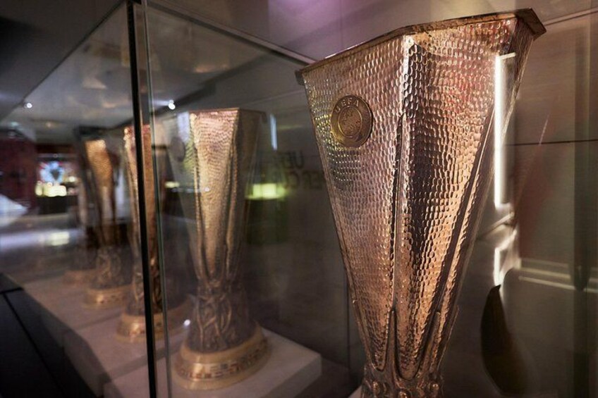 A glass display case with a textured glass sculpture. 5