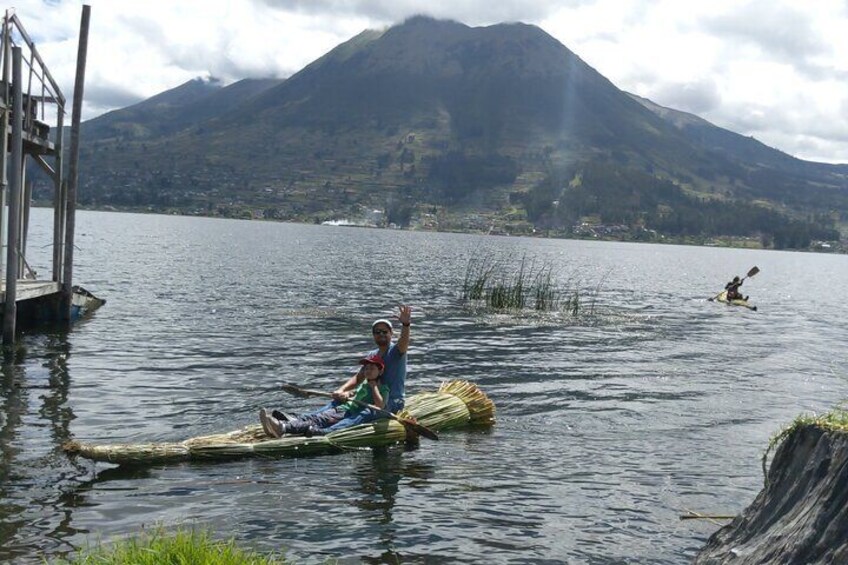 Me and my son on an ancestral kayak ... SO FUN!