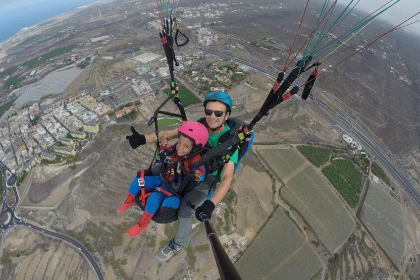 Paragliding flight Biplaza Tenerife South 3