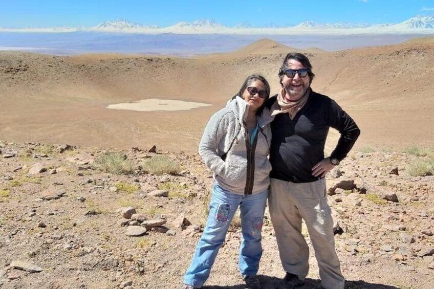 View of the Monturaqui Crater and the Andes Mountains