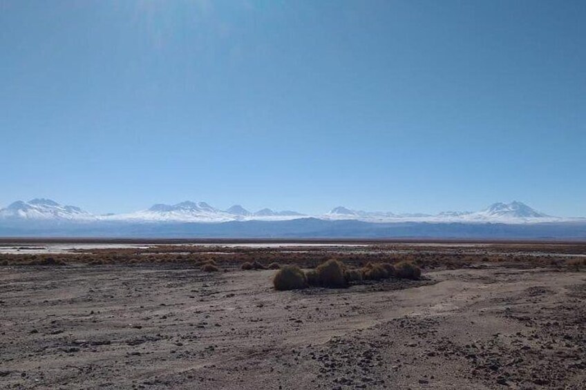 Road to Monturaqui Crater, view of the Andes mountain range