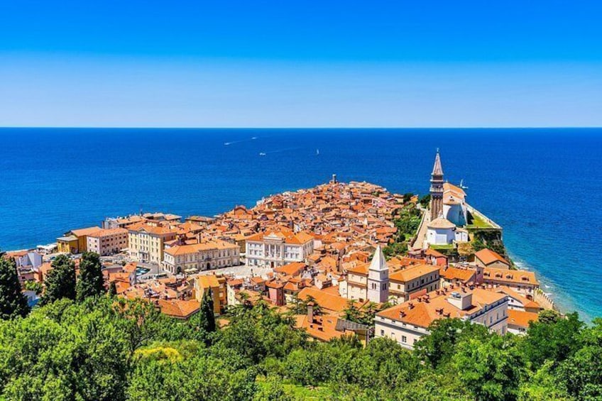 View above Piran peninsula 2