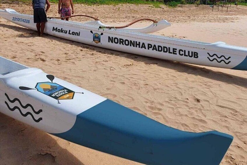 Dos botes a pedal en una playa arenosa. 2