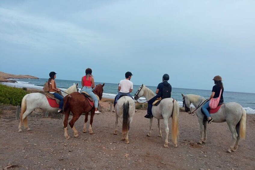 Horseback riding through the Calblanque Natural Park