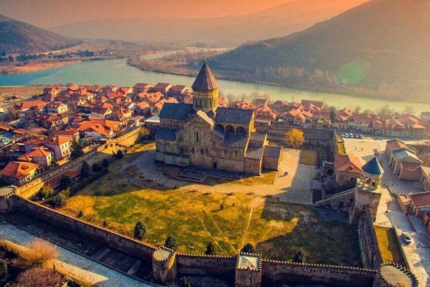 Mtskheta City and Jvari Monastery,Город Мцхета и Монастырь Джвари 3
