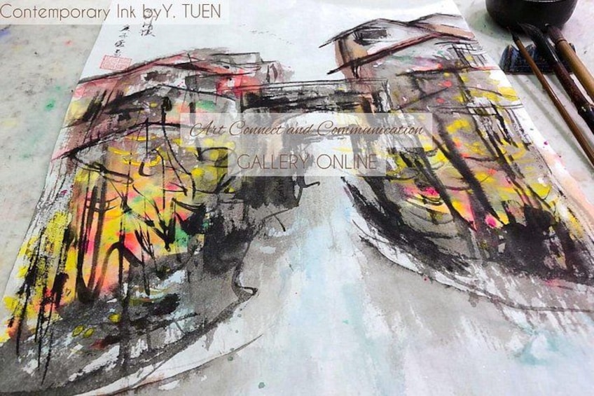 Brush calligraphy class / Chinese ink painting class 1