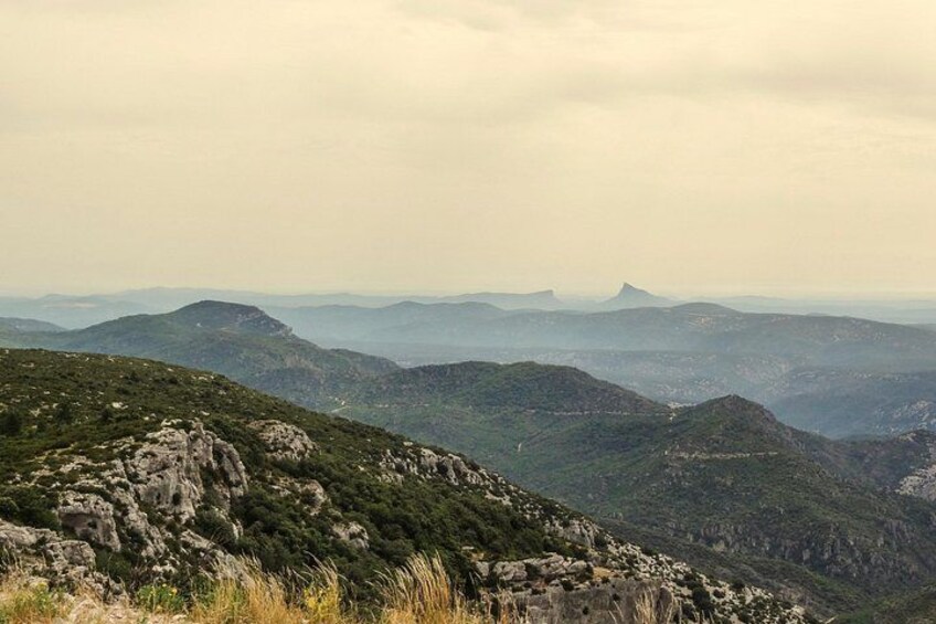 Pic Saint Loup seen from Mont Saint Baudile 2