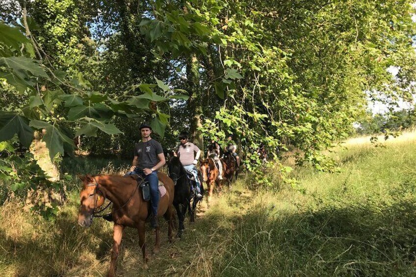 Horse ride with family near Fontevraud