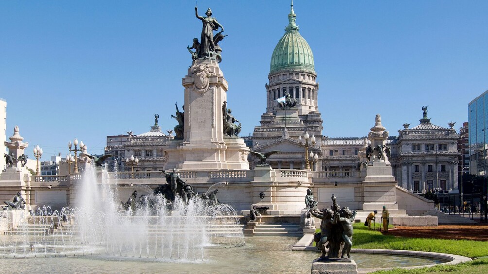 water fountain at the Buenos Aires monuments in Argentina