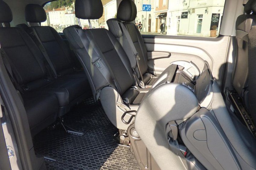 Comfortable inside of our deluxe excursion and transfer service 2