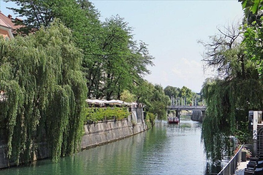 River Ljubljanica in summer 2