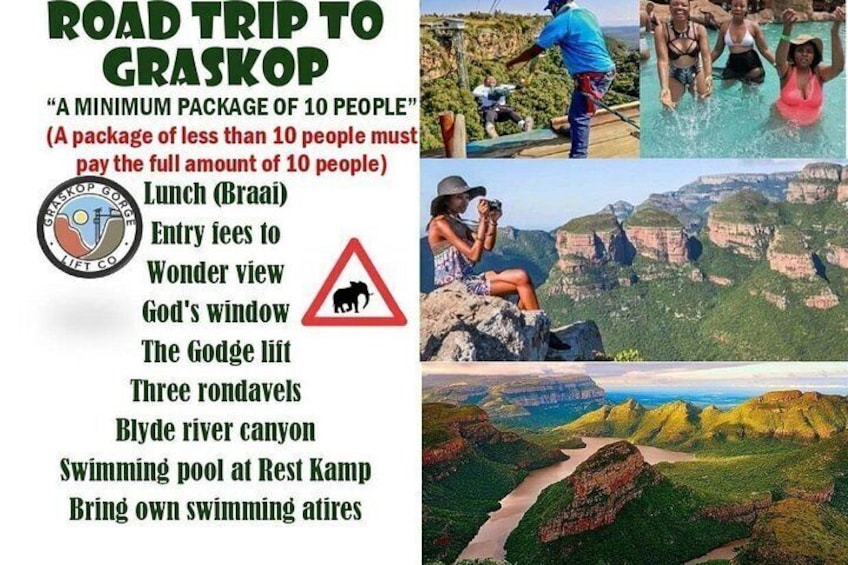 On Special for 10 people @R650 pp 2