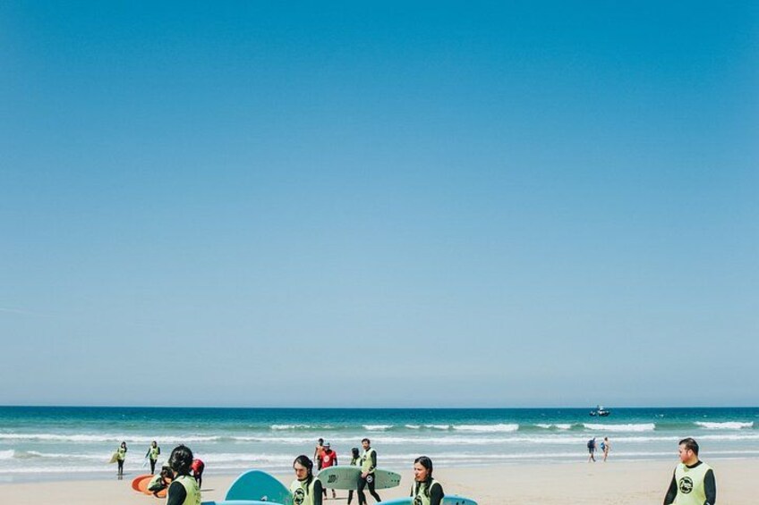 Surf lessons in Corrubedo Ribeira A Coruña NW Spain 2