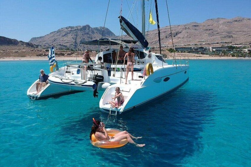 Private CATAMARAN daytrip - Lindos/ Rhodos with Lunch and drinks 1