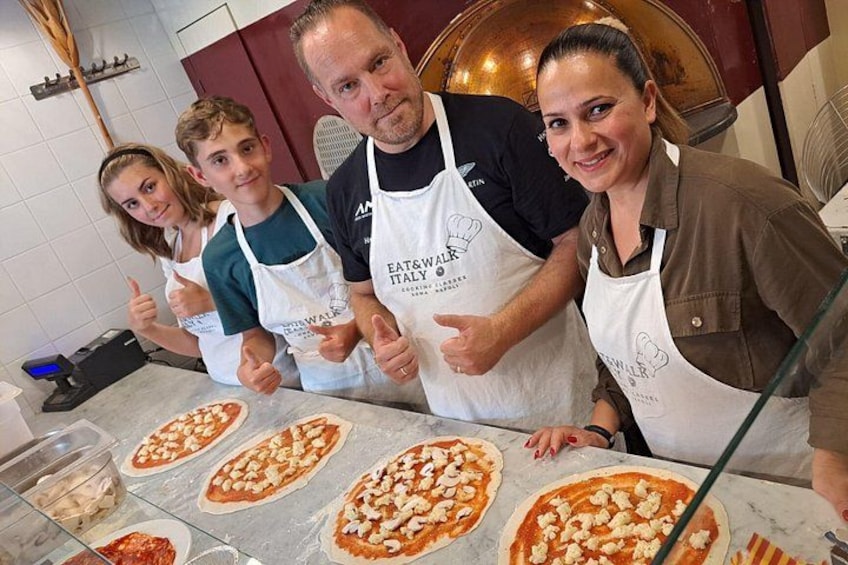 Happy family at our pizza-making class. 3
