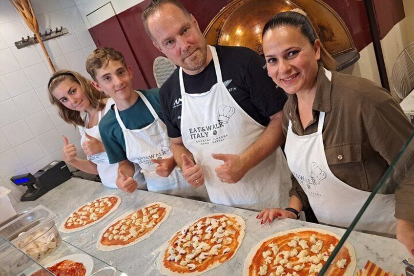 Happy family at our pizza-making class. 2