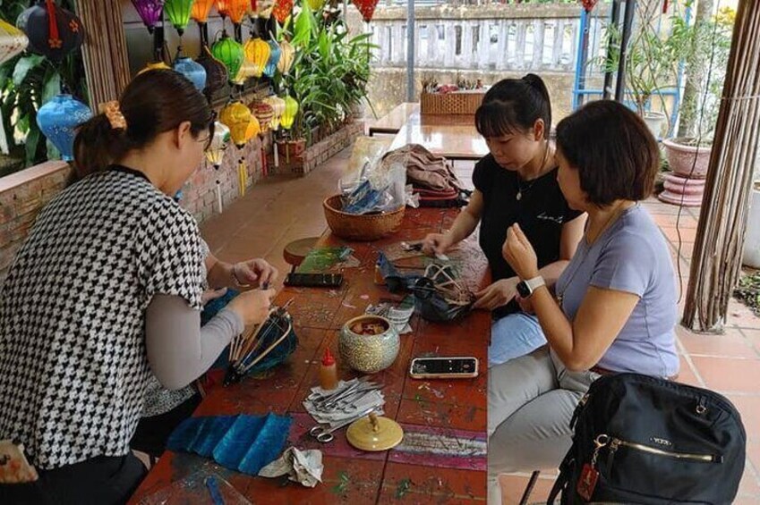 Hoi An Lantern Making Class and Silk Weaving- Vegetable Farming Private Tour